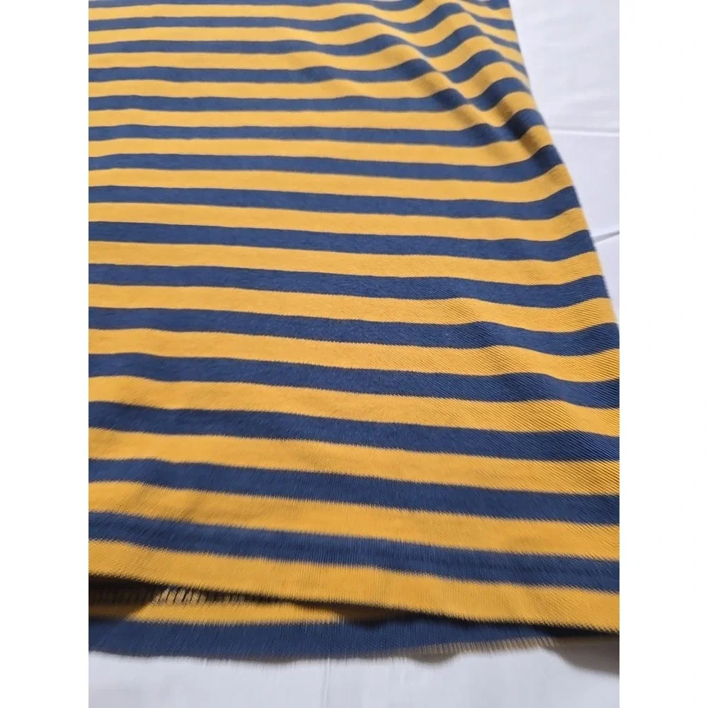 Banana Republic Men Large‎ Yellow Stripe Polo Short Sleeve Shirt